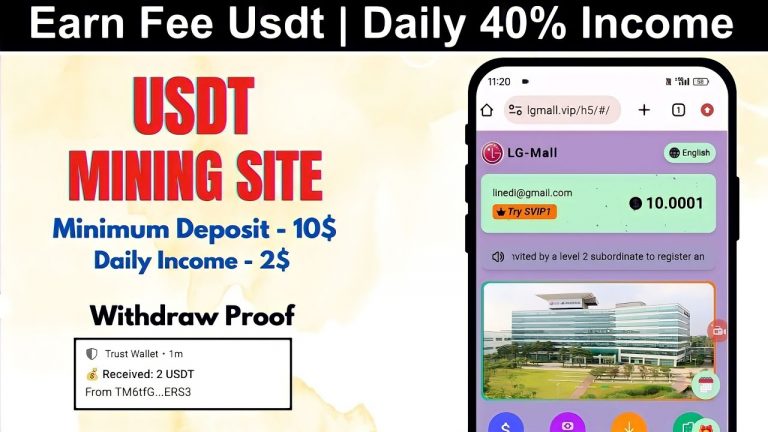 Usdt Mining Site 2024 | usdt earning site | trx usdt mining app | Cloud Mining |usdt investment site