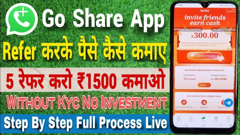 goshare app refer and earn | refer and earn app without kyc