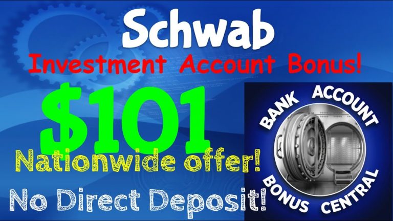 Charles Schwab $101 Investor Starter Kit Bonus! Nationwide Offer! 202% return on Deposit!