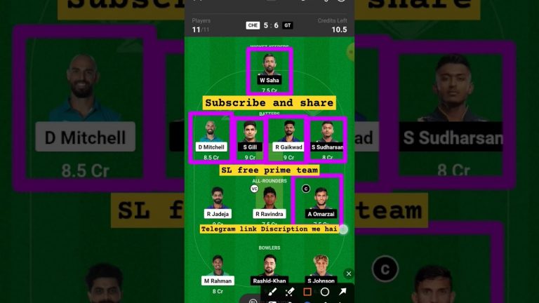 Csk vs gt l gt vs che dream11 team l dream11 free prime team l 50 lakhs free giveaway l dream11