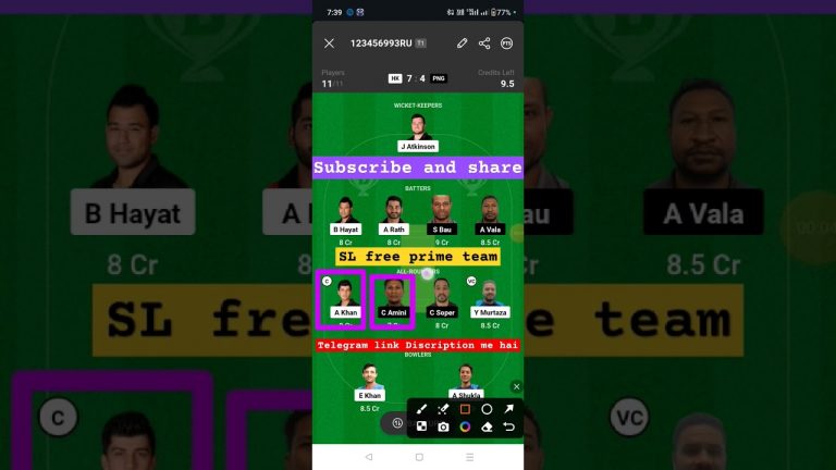 HK vs png l png vs hk dream11 team l dream11 free prime team l 5 lakhs free giveaway l dream11
