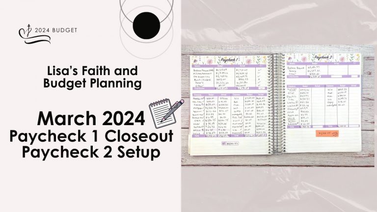 March 2024 Monthly Budget || Paycheck 1 Closeout and Paycheck 2 Setup || Shout Out Comments