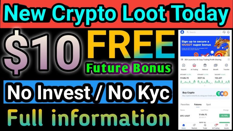 New Crypto Loot Today 10$ Future Bonus | New exchange loot today | New Crypto Free Airdrop