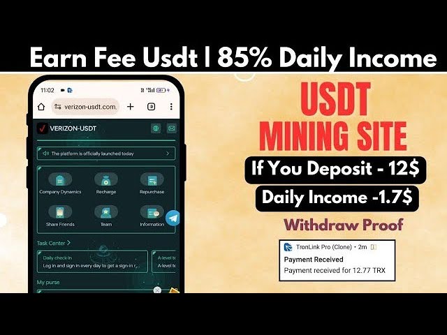 New Usdt Mining Site | Usdt Earning Site | Usdt Earning plateform 2024 | Free Usdt | Usdt Investment