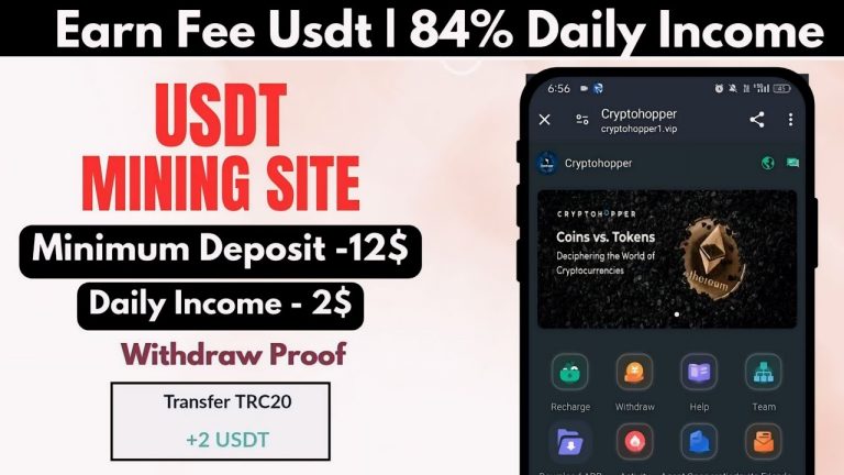 New Usdt Mining Site | usdt earning site | trx usdt mining app | Cloud Mining | usdt investment Site