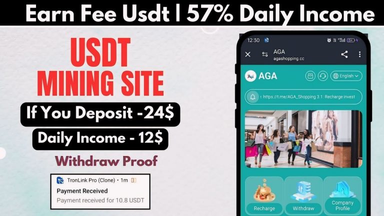 New Usdt Mining Site | usdt earning site | trx usdt mining app | Cloud Mining | usdt investment Site