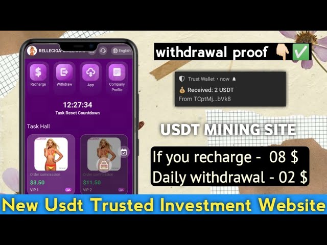 New Usdt Mining Site | usdt earning site | trx usdt mining app | Cloud Mining | usdt investment site