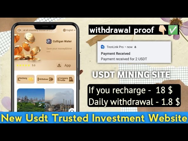 New Usdt Mining Site | usdt earning site | trx usdt mining app | Cloud Mining | usdt investment site