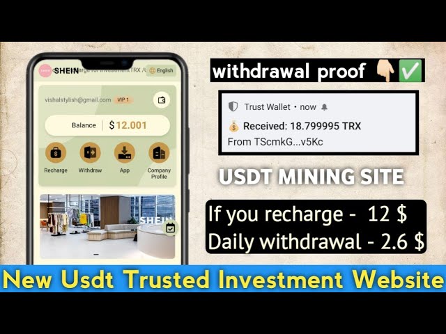 New Usdt Mining Site | usdt earning site | trx usdt mining app | Cloud Mining | usdt investment site