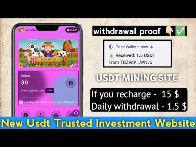 New Usdt Mining Site | usdt earning site | trx usdt mining app | Cloud Mining | usdt investment site