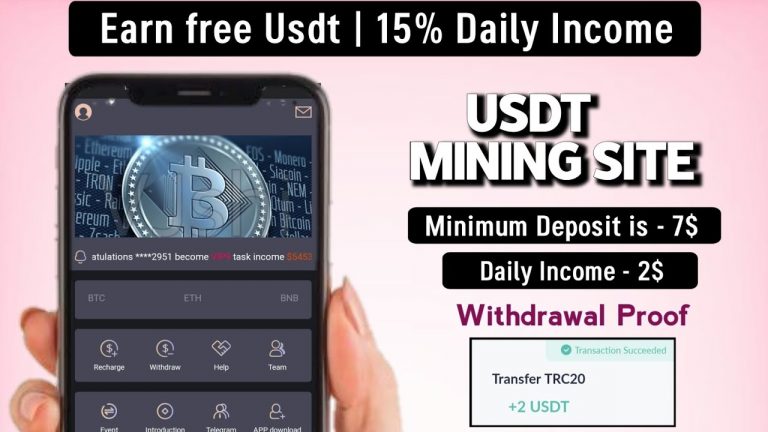 New Usdt Mining Site | usdt earning site | trx usdt mining app | Cloud Mining | usdt investment site