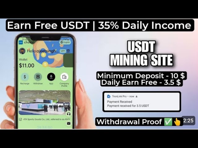 New Usdt Mining Site | usdt earning site | trx usdt mining app | Cloud Mining | usdt investment site