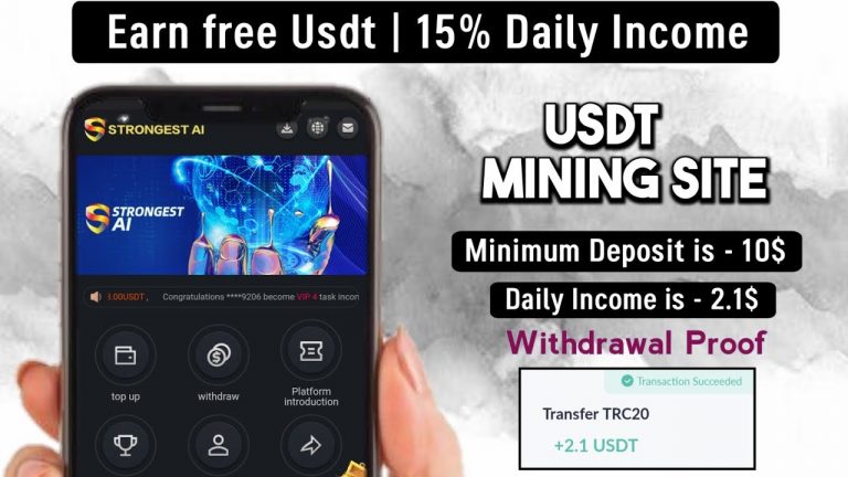 New Usdt Mining Site | usdt earning site | trx usdt mining app | Cloud Mining | usdt investment site