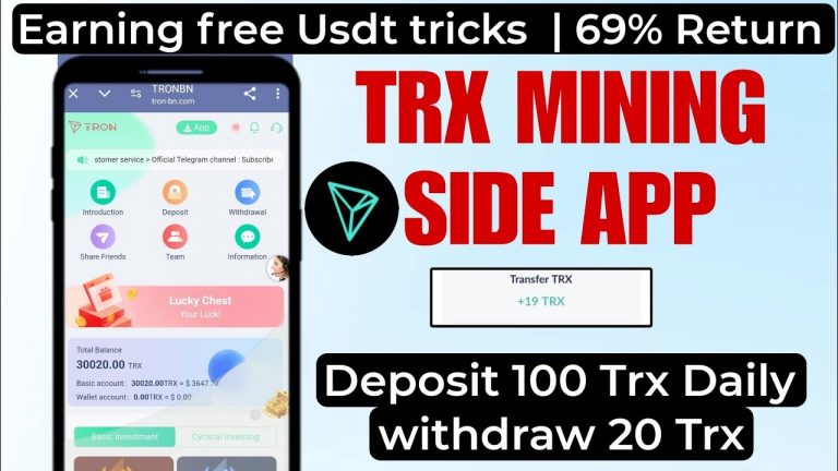 New investment Side Today in 2024 | Global withdraw | Cloud mining site Trx and usdt mining site app