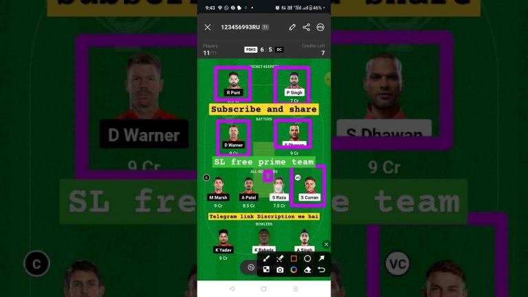 Pbks vs dc l dc vs pbks dream11 team l dream11 free prime team l 50 lakhs free giveaway l dream11
