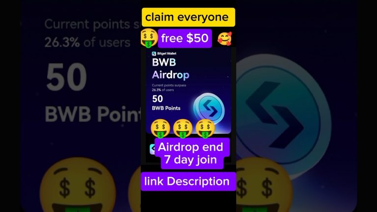 BWB Airdrop /// How to Earn BWB Points /// Bitget Wallet Earn $50