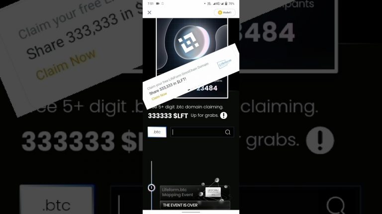 Binance Lifeform Airdrop///Web3 Wallet 333333 LFT Airdrop///How to Claim Domain///#lifeforms