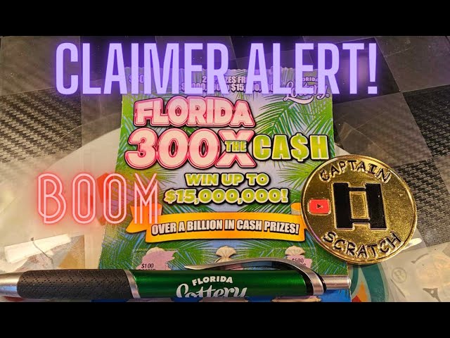 CLAIMER ALERT 300X the Cash!!! Boom!! #floridalottery #captainscratch #subscribe