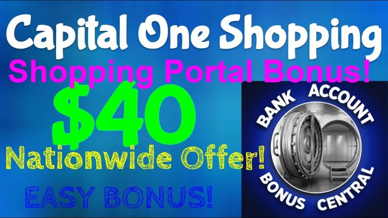 EASY $40 Capital One Shopping Portal Bonus! Nationwide offer!