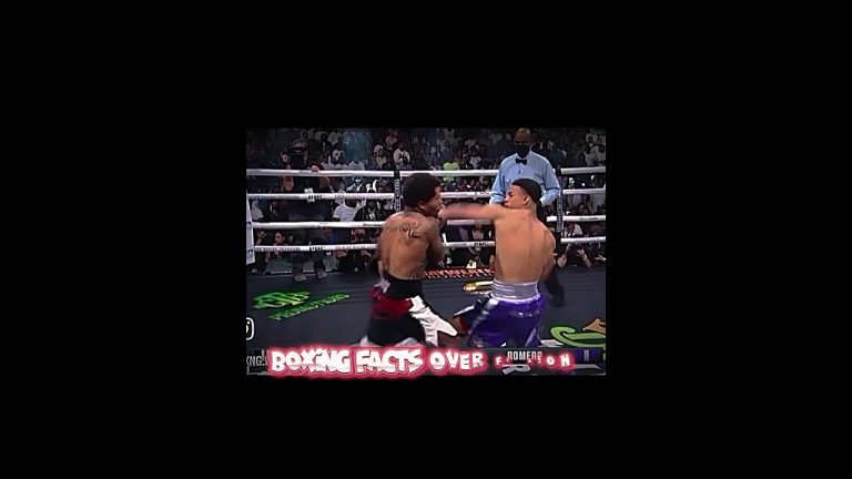 GERVONTA DAVIS EATS A CLEAN RIGHT HAND FROM ROLLY ROMERO