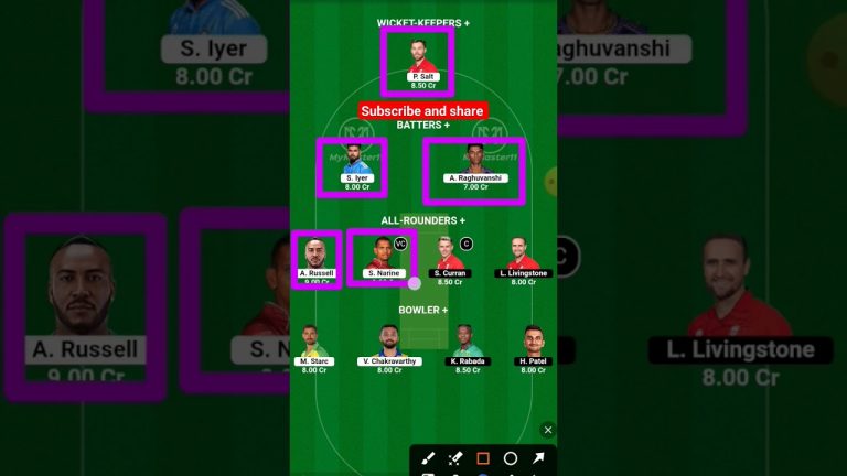 KKR VS Pbks , pbks vs kkr dream11 team l free prime team l 50 lakhs free giveaway l mymaster11