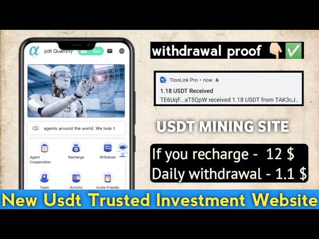 New Usdt Mining Site | usdt earning site | trx usdt mining app | Cloud Mining | usdt investment site