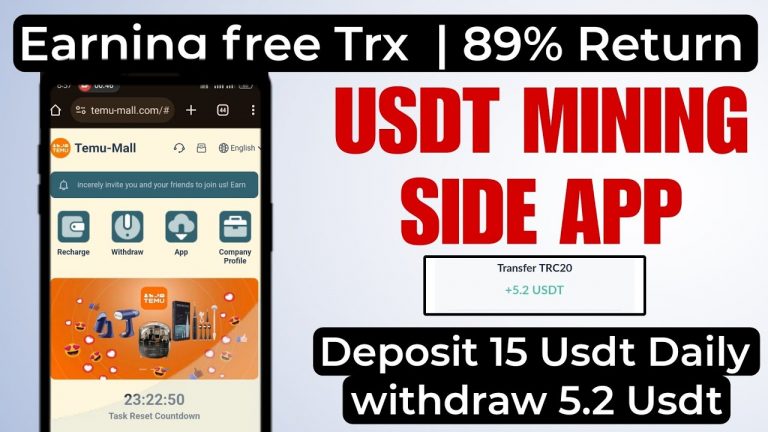 New investment Side Today in 2024 | Global withdraw | Cloud mining site Trx and usdt mining site app