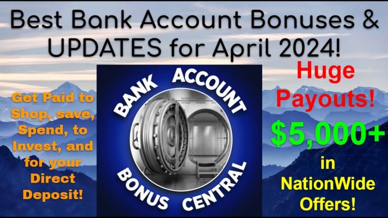 Over $5,000 in Best Bank Account bonuses in April 2024! Get Paid to Shop, Invest, direct deposit!