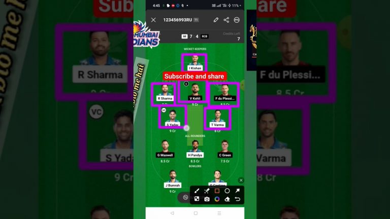 mi vs rcb, rcb vs mi dream11 team l dream11 free prime team l 50 lakhs free giveaway l dream11