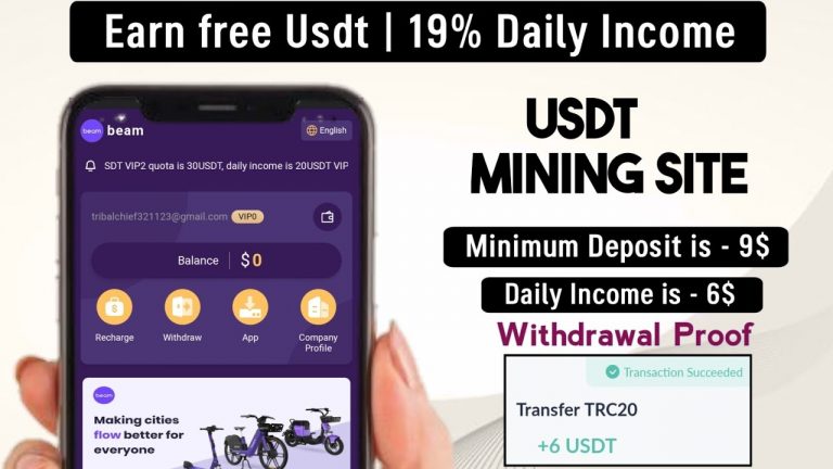 New Usdt Mining Site | usdt earning site | trx usdt mining app | Cloud Mining | usdt investment site