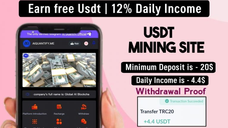 New Usdt Mining Site | usdt earning site | trx usdt mining app | Cloud Mining | usdt investment site