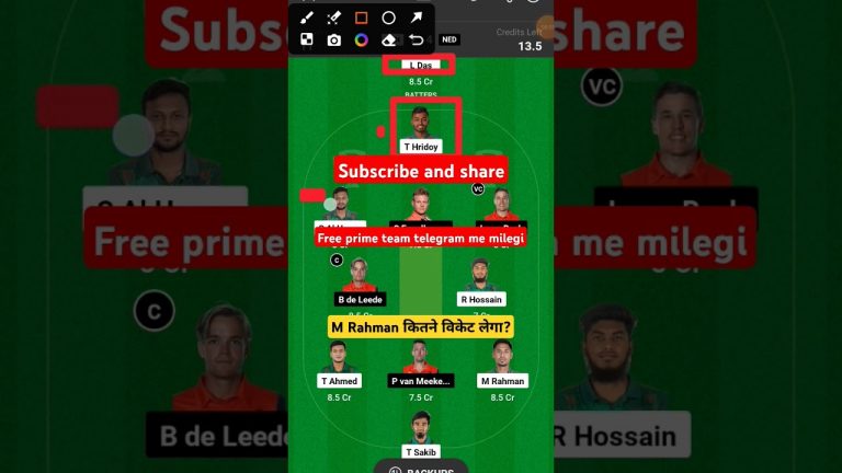 Ban vs Ned 27th GL dream11 team l dream11 free prime team l 50 lakhs free giveaway l Dream11