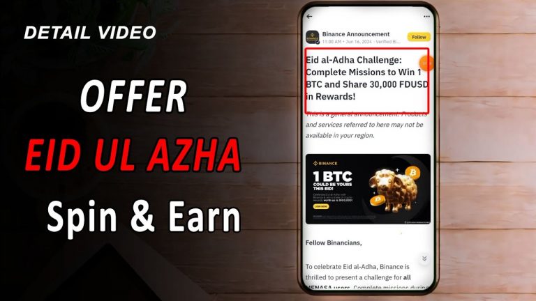 Binance Eid UL Azha offer | spin and earn | @Futuretradinghub