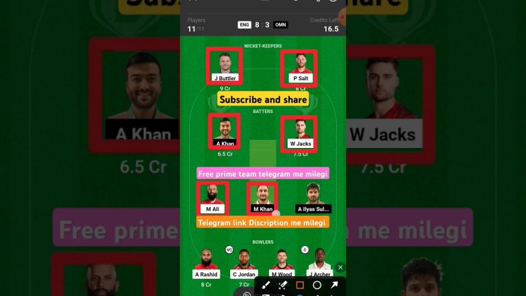 Eng vs Omn 28th GL dream11 team l dream11 free prime team l 50 lakhs free giveaway l Dream11