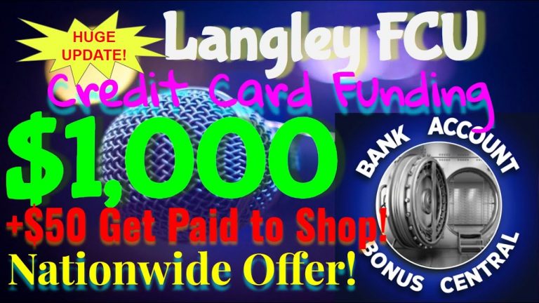 Get Paid To Shop With Langley FCU: $50 Bonus And $1000 In Credit Card Funding Available Nationwide!