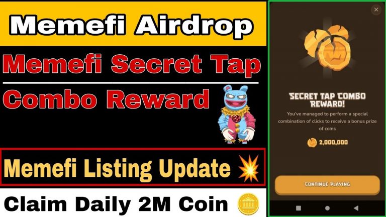 Memefi Secret Combo Today | Claim Daily 2 Million Memefi Coins Instant | Memefi Airdrop Daily Combo