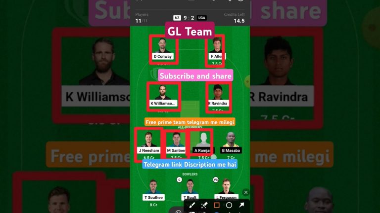 Nz vs uga 32th dream11 team l dream11 free prime team l 50 lakhs free giveaway l Dream11