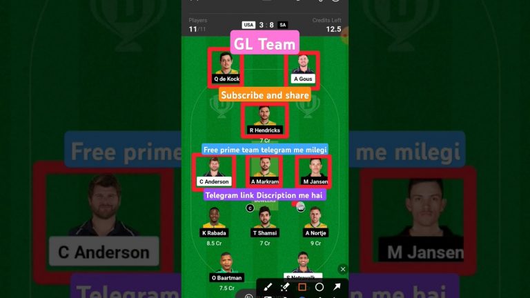 Usa vs Sa GL 41st dream11 team l dream11 free prime team l 50 lakhs free giveaway l Dream11