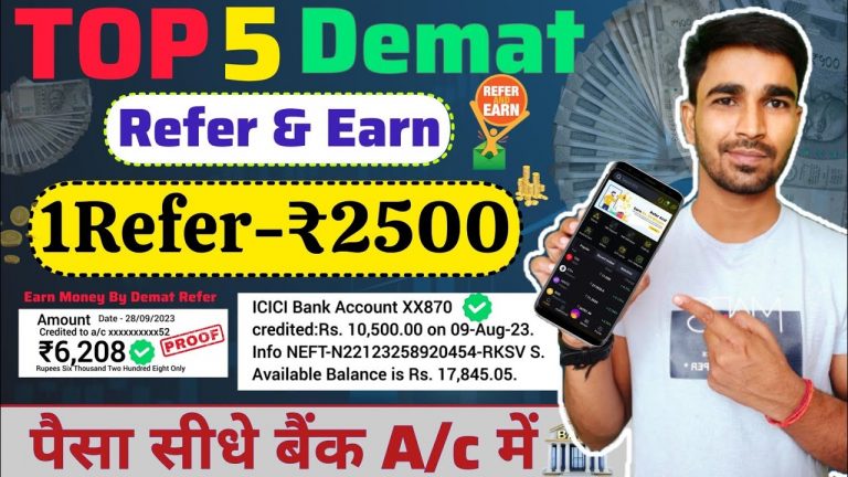 2024 TOP 5 : New Demat account refer and earn | Refer and earn demat account | Demat refer and earn