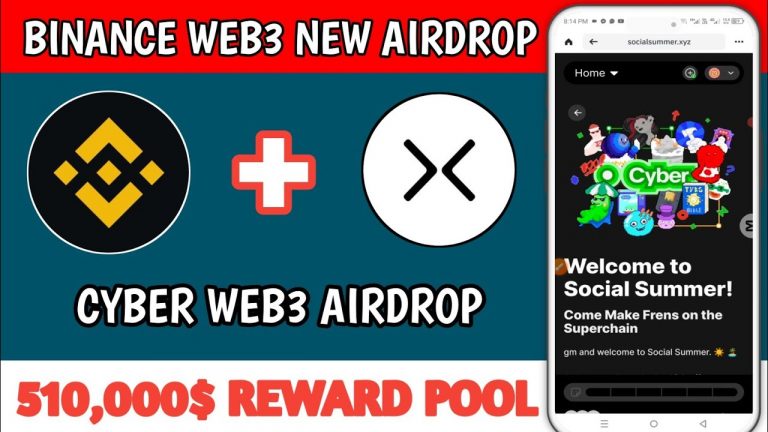 BINANCE WEB3 NEW AIRDROP TODAY CYBER CONNECT AIRDROP $510,000 REWARD POOL #digitaltricks