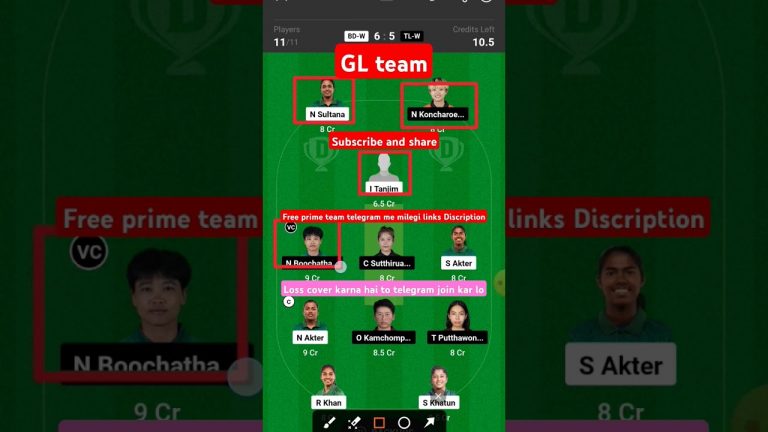 Ban-w vs Tl-w GL dream11 team l dream11 free prime team l 50 lakhs free giveaway l Dream11