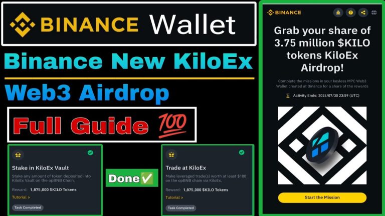 Binance New KiloEx Web3 Airdrop | Grab 3.75 Million $Kilo Token | Binance Web3 Airdrop