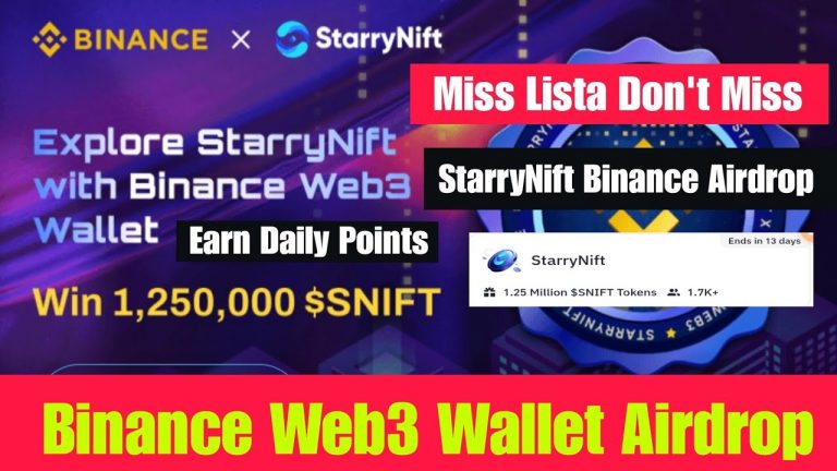 Binance Web3 Wallet StarryNift Airdrop | Binance Web3 Wallet Airdrop | Binance StarryNift Airdrop