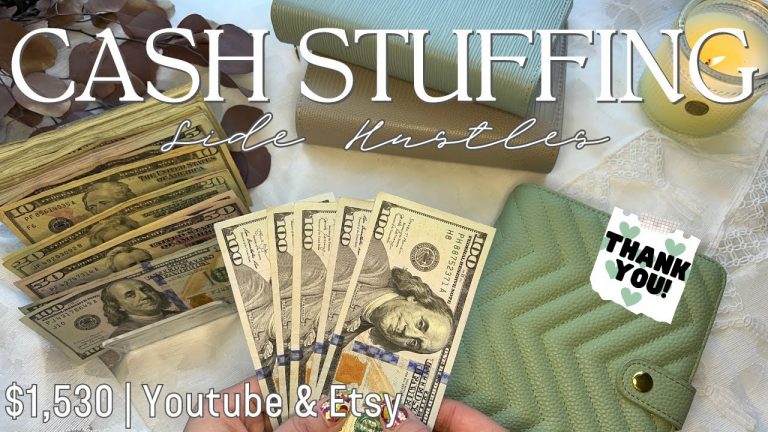 Cash Envelope Stuffing $1,530 | Dave Ramsey Inspo | Savings Challenges | Cash Stuffing | Side Income