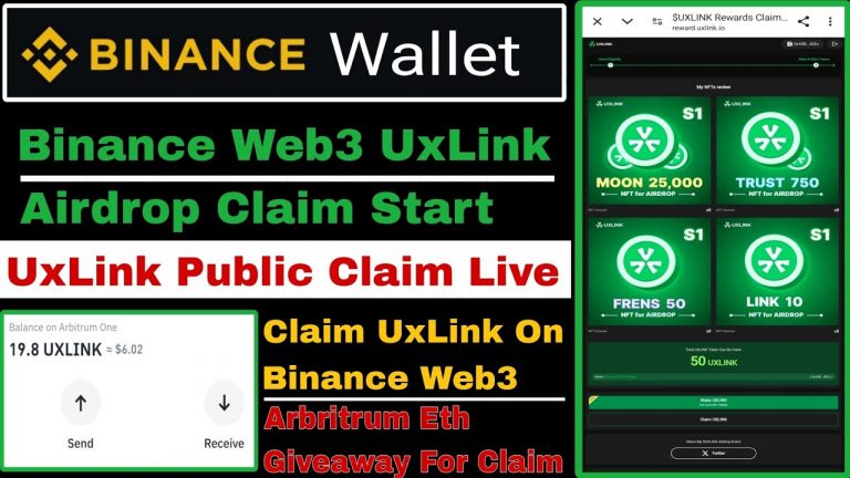 Claim UxLink On Binance Web3 Wallet | binance UxLink Web3 Airdrop Claim | Binance Web3 Airdrop