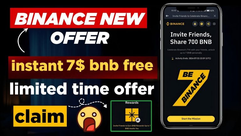 Earn $35 BNB FreeBinance Invite To Earn Rewards Binance Limit Time Offer Invite Friend Share 700