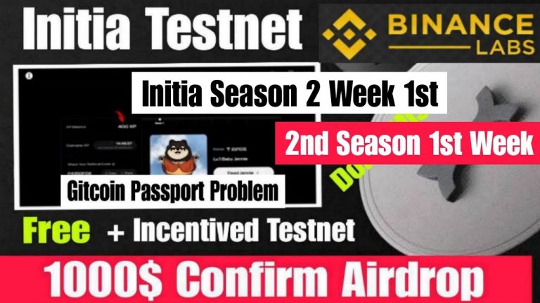 Initia Testnet Airdrop Season 2 | Binance Backed Airdrop | Initia Airdrop Today | New Crypyo Airdrop