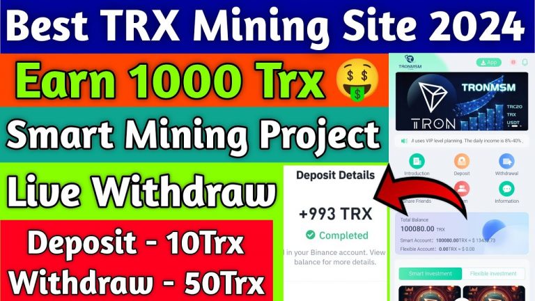 New TRX Mining Website Today | TRX Cloud Mining 2024 | Earn & Mine TRX | Best Tron Mining App