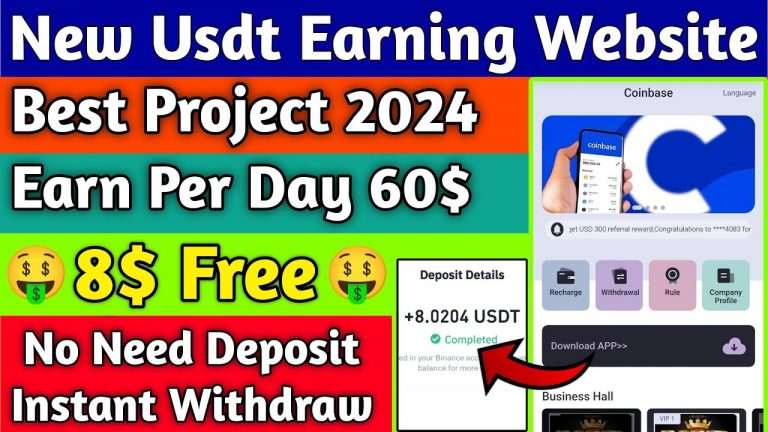 New Usdt Earning Site Usd Mining Site 2024 Best Investment Usdt Earning Website