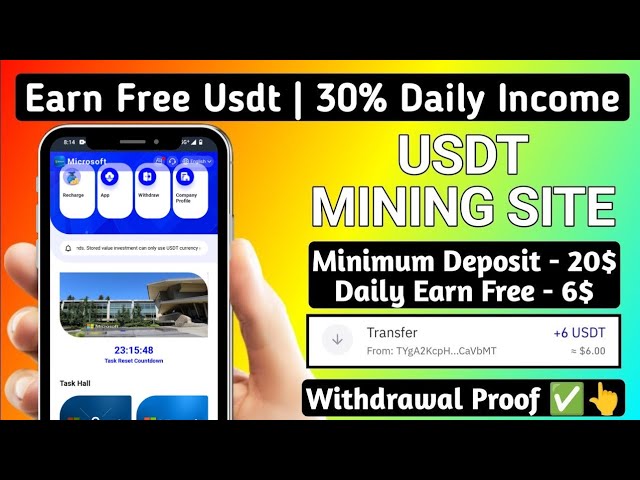 New Usdt Investment Platform Best website Earning Site Best Investment App Best Earning App New trx